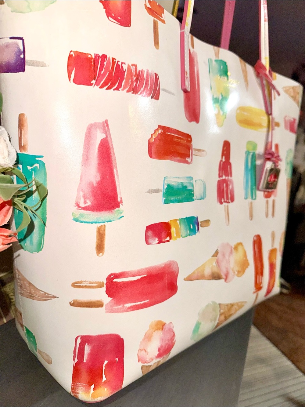 Kate Spade New York "Flavor of the Month" Francis Tote icecream & popsicles EUC - Picture 4 of 16